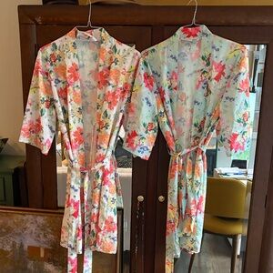 Floral Kimono Robe Set